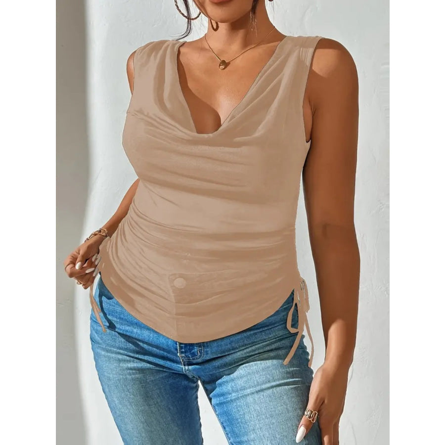 Side Drawstring Ruched Tank