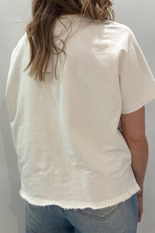 Casual Patriot Star Patched Notched Tee