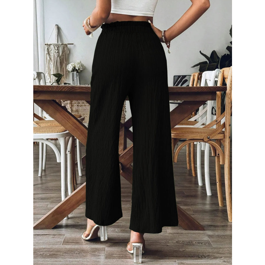 Casual Frill Wide Leg Pants