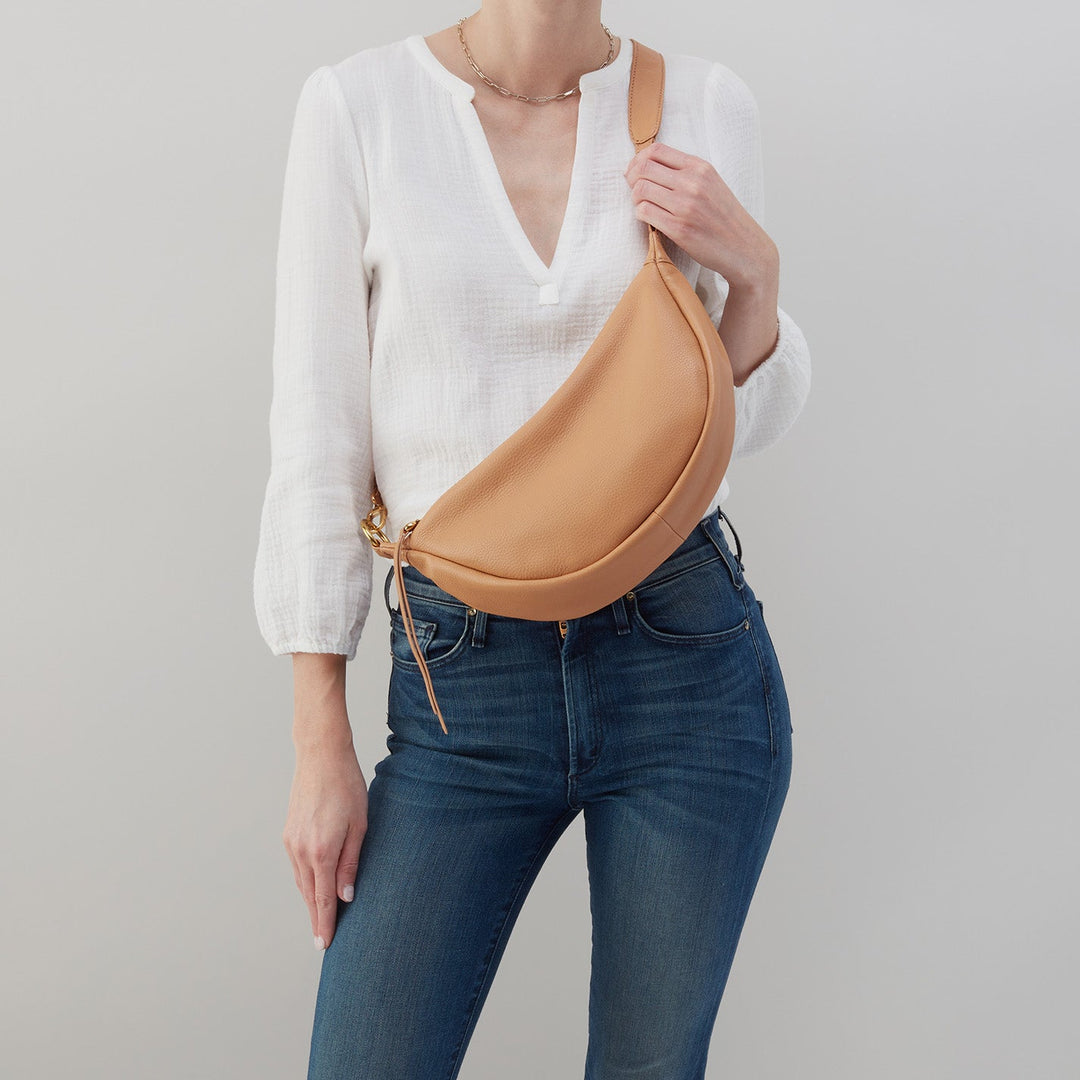 Slouchy Faux Leather Suede Crossbody Bag
