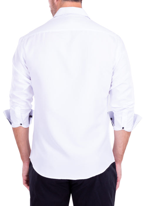 Button Front Collared Dress Shirt