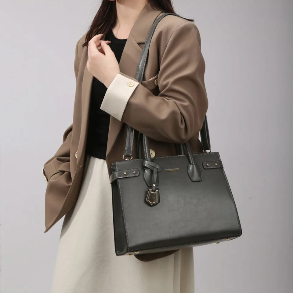 Refined Soft Zip-Top Crossbody Bag