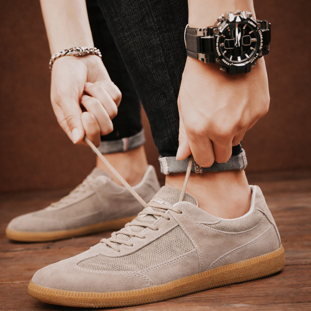 Suede Mesh Sneakers