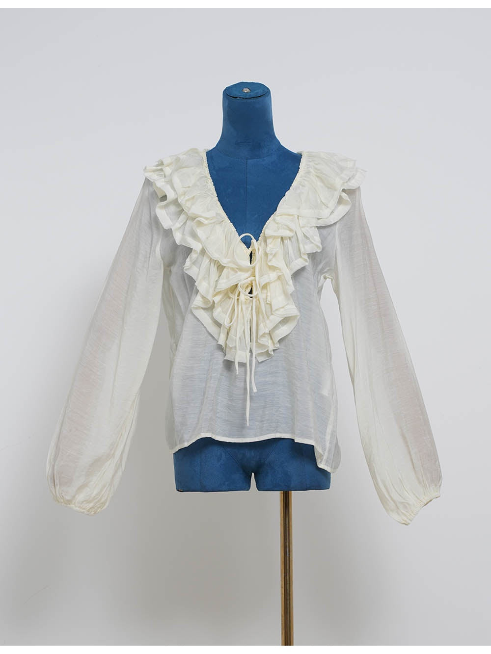 Boho Tiered Ruffle V Neck Front Blouse