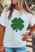 White Leopard Four Leaf Clover