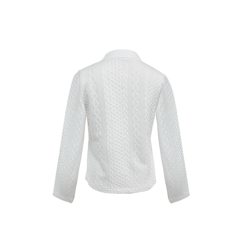 Textured Stand Collar Jacket