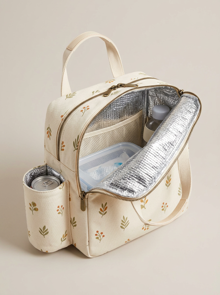 Botanical Nature Lover Floral Printed Insulated Lunch Bag