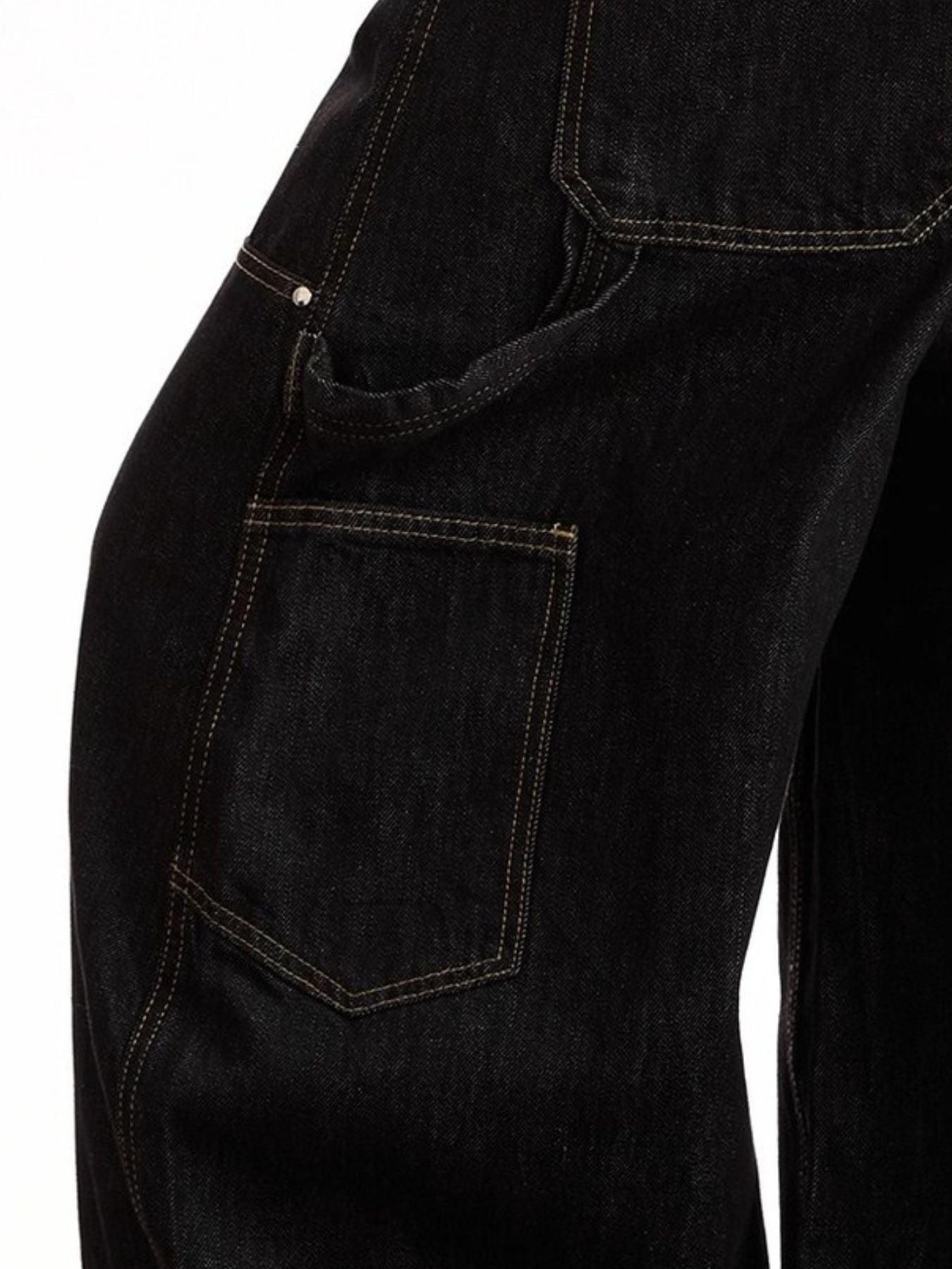 Men's Full Size Pocketed Wide Leg Jeans Plus Size
