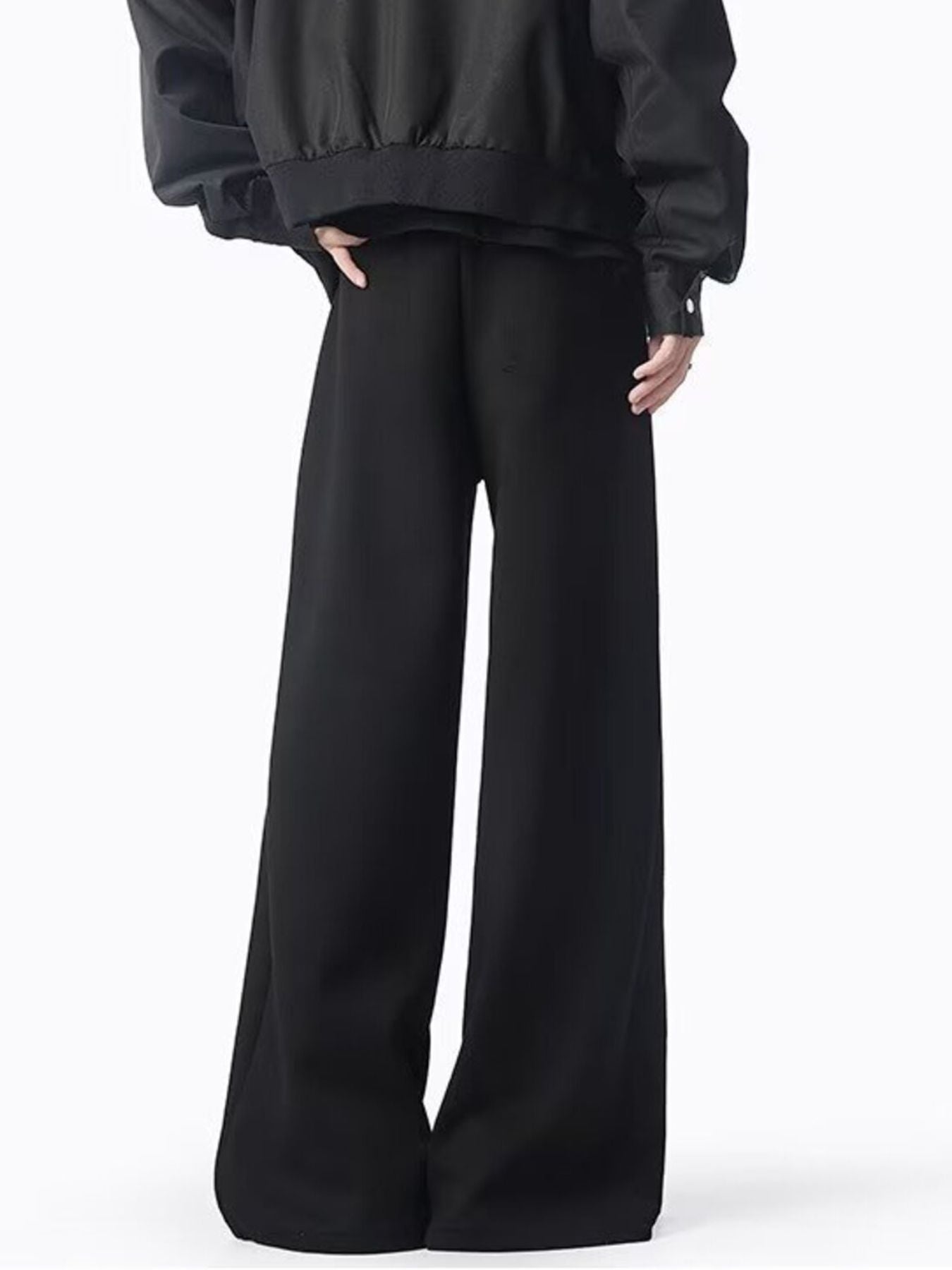 Men S Plus Size Loose Fit Drawstring Wide Leg Pants