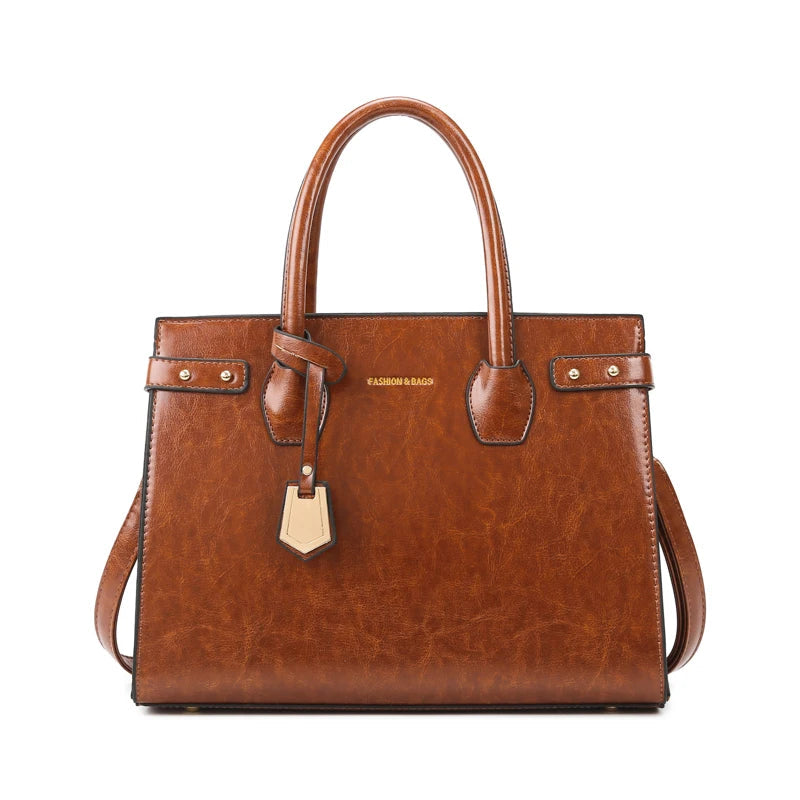 Refined Soft Zip-Top Crossbody Bag