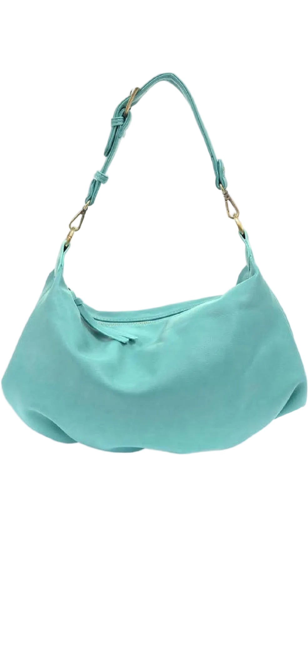 Slouchy Faux Leather Zip Crossbody Bag