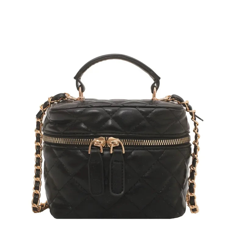 Quilted Structured Clutch Bag