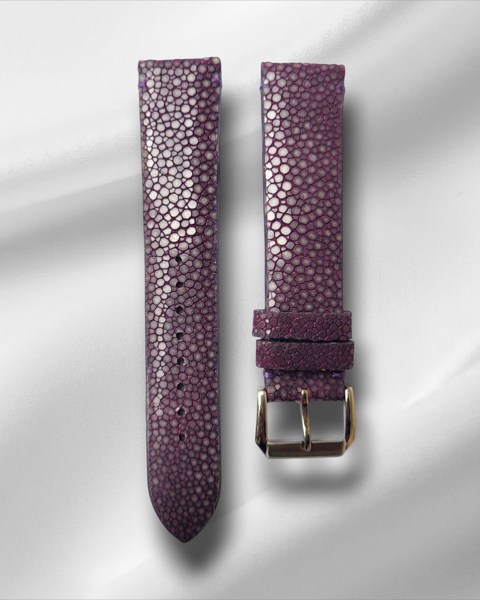 Modern Tang Buckle Stingray Leather Watch Strap