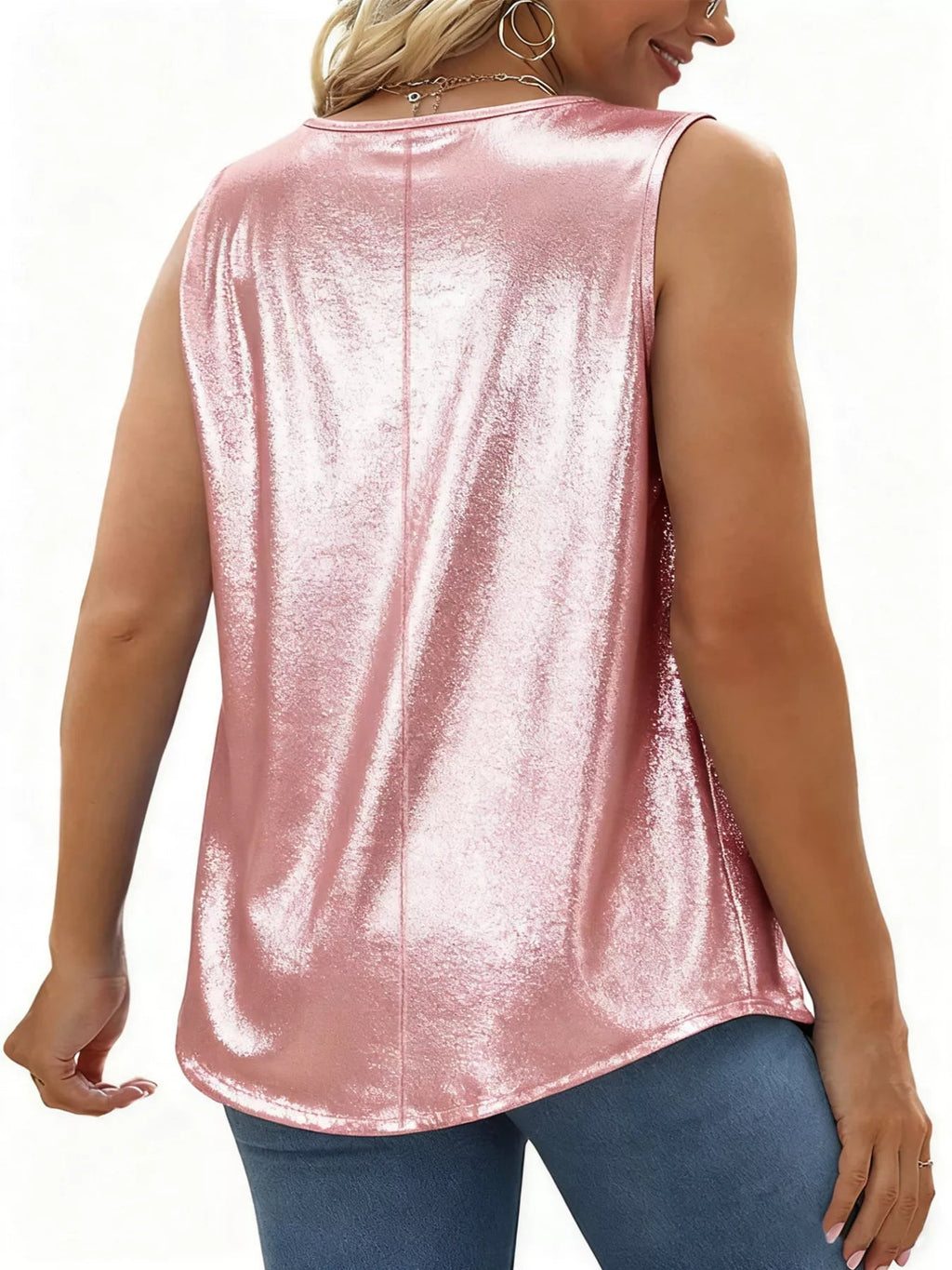 Full Size Pleated Square Neck Tank Plus