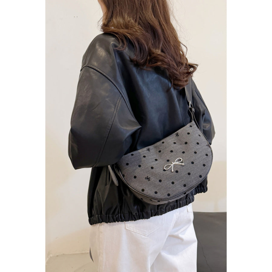 Polyester Printed Adjustable Strap Crossbody Bag