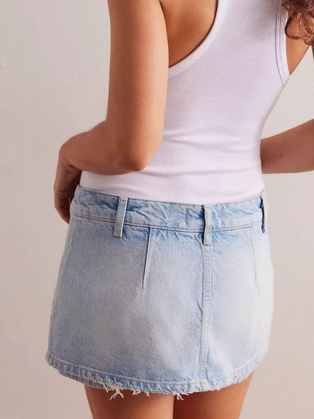 Wash Denim Mini Dreamy Skirt