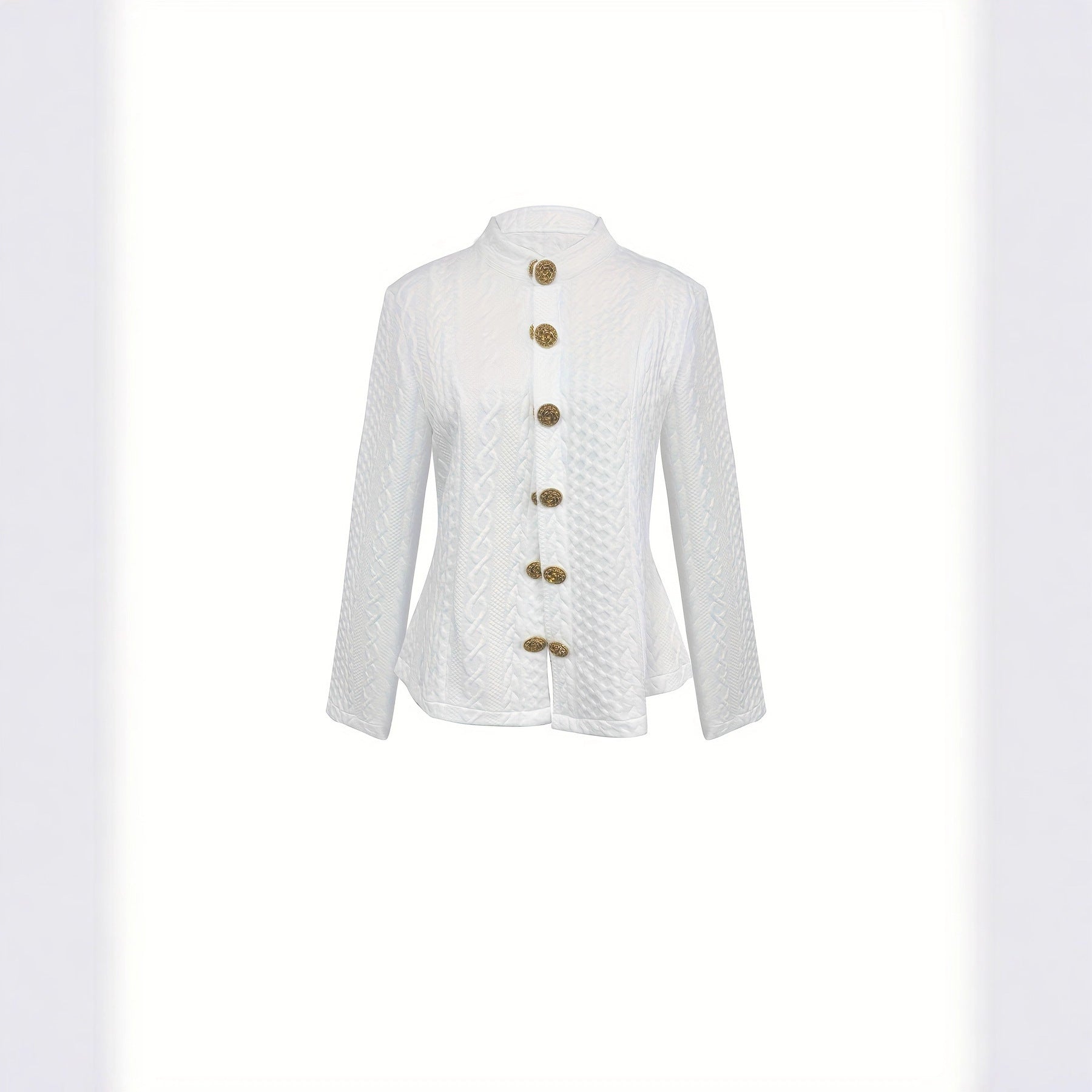Textured Stand Collar Jacket