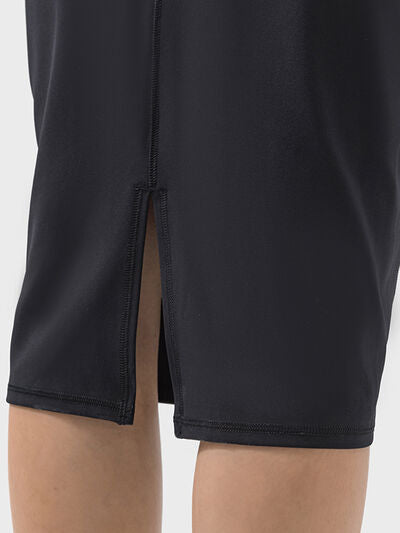 Slit Wrap Active Woven Skirt