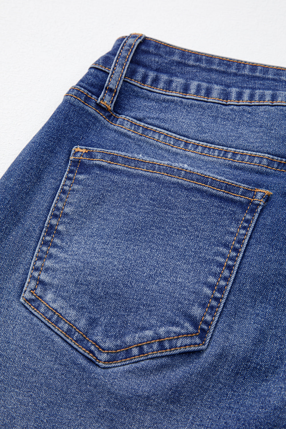 Raw Hem Cropped Whiskered Jeans
