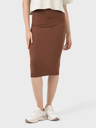 Slit Wrap Active Woven Skirt