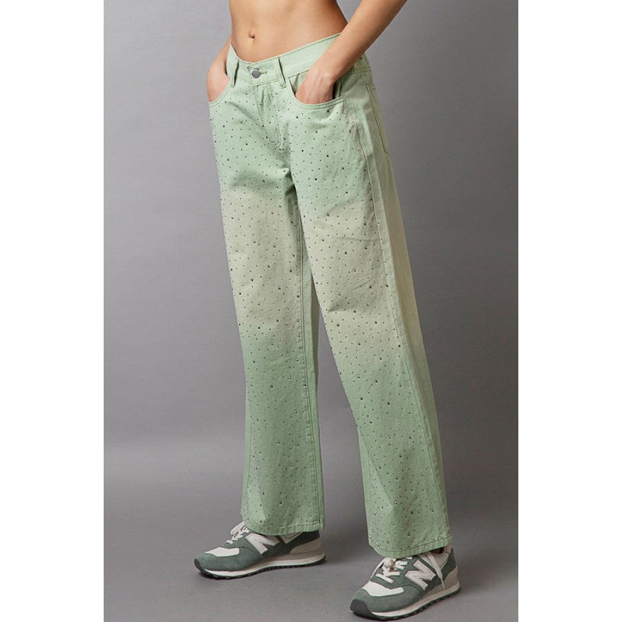 Embellishments Gradient Wide Leg Pants