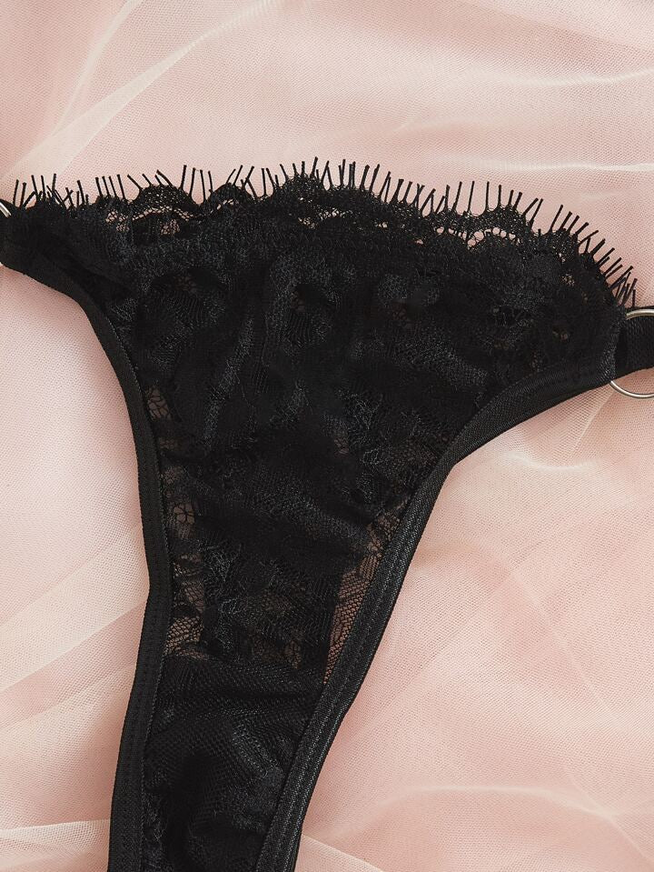 Modern Floral Lace Lingerie Set