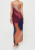 Elegant Halter Mesh Maxi Dress