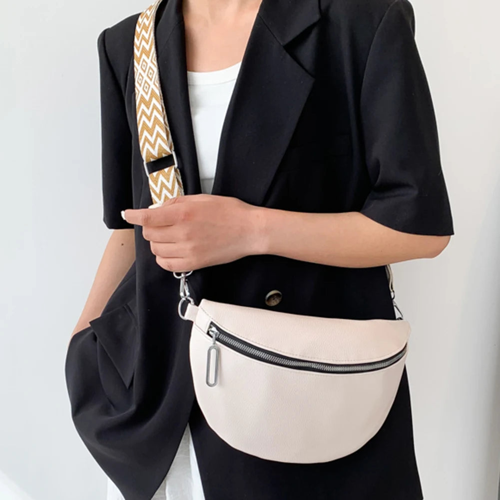 Modern Soft Zip-Top Crossbody Bag