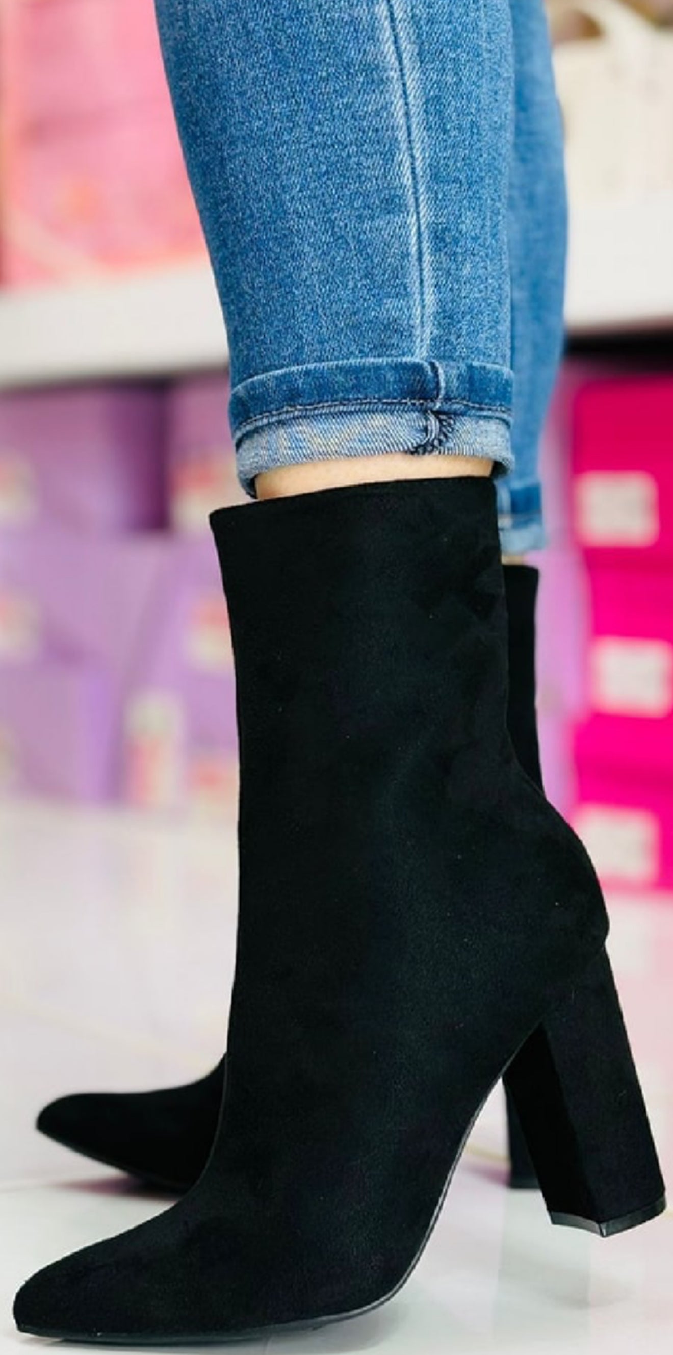 Openwork Suede Boots