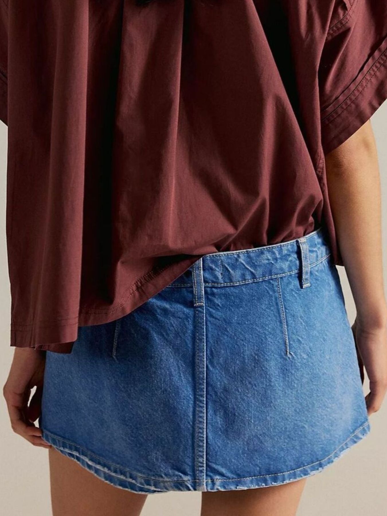 Wash Denim Mini Dreamy Skirt
