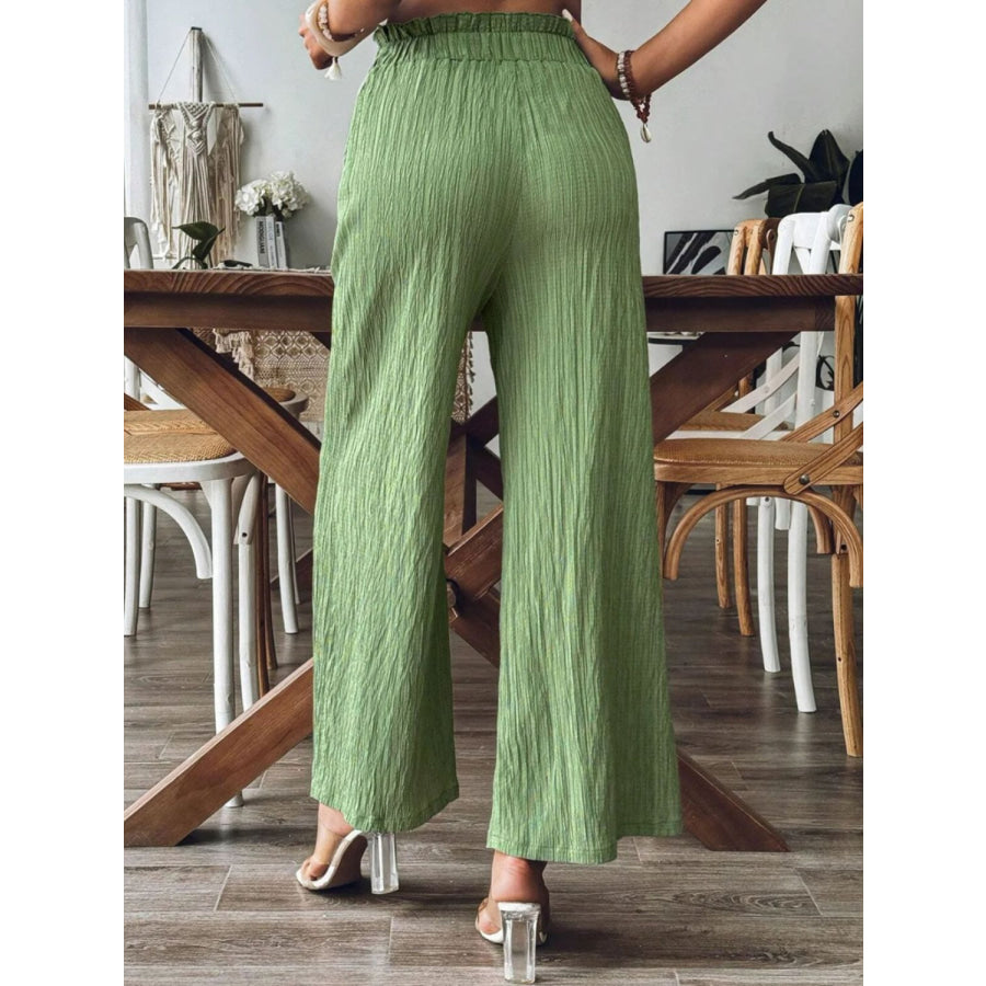 Casual Frill Wide Leg Pants