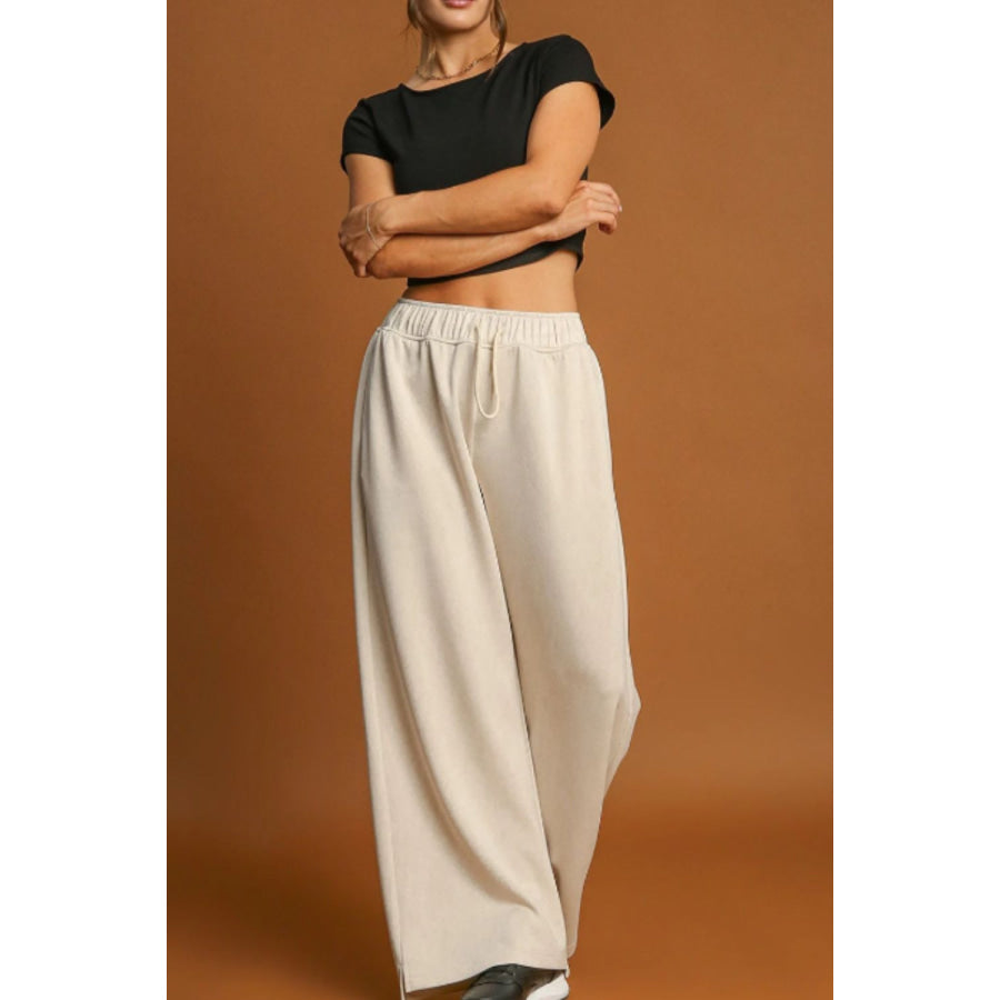 Graceful Drawstring Wide Leg Pants