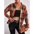 Classic Plaid Collared Neck Button Down Jacket