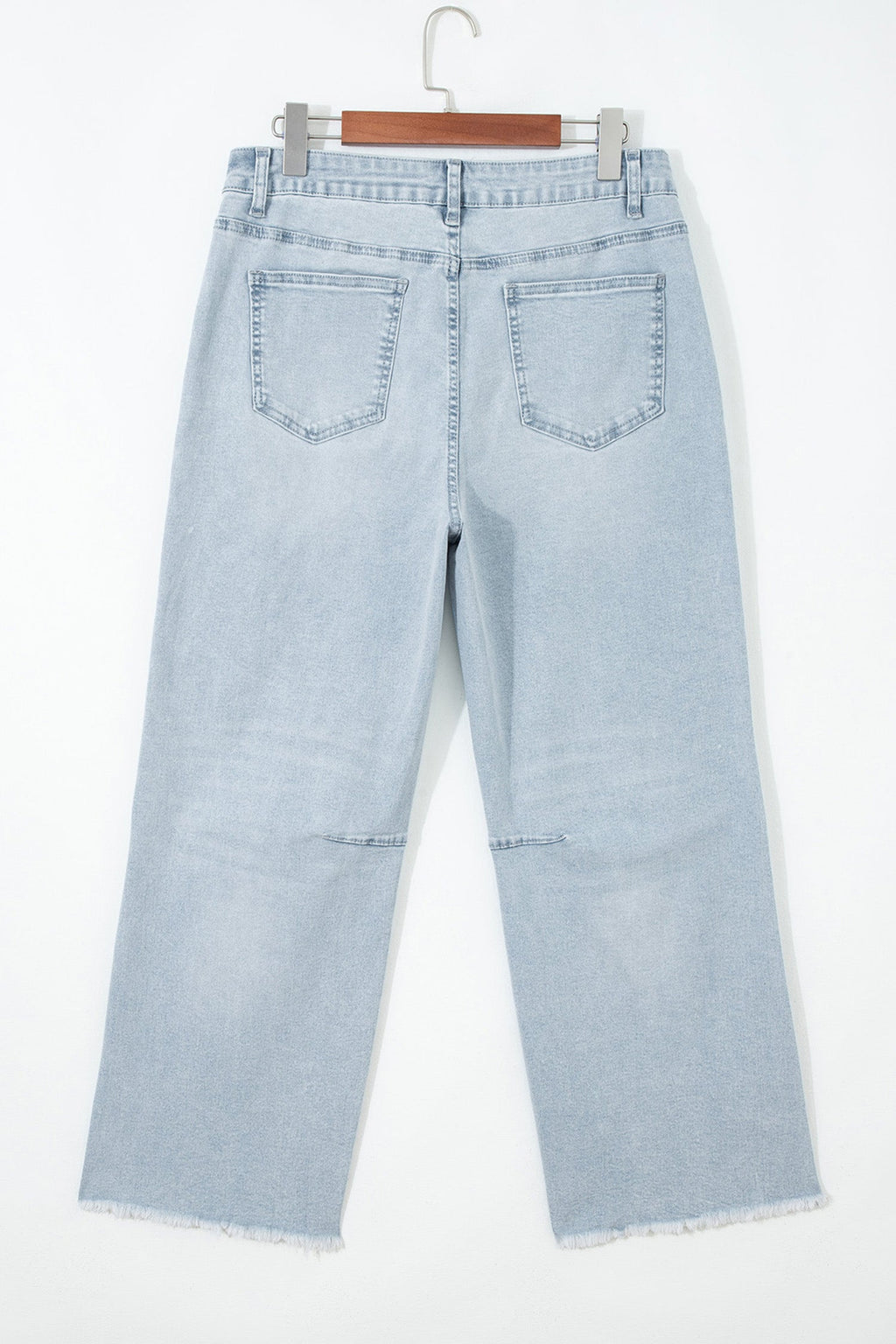 Everyday Frayed Cropped Straight Jeans