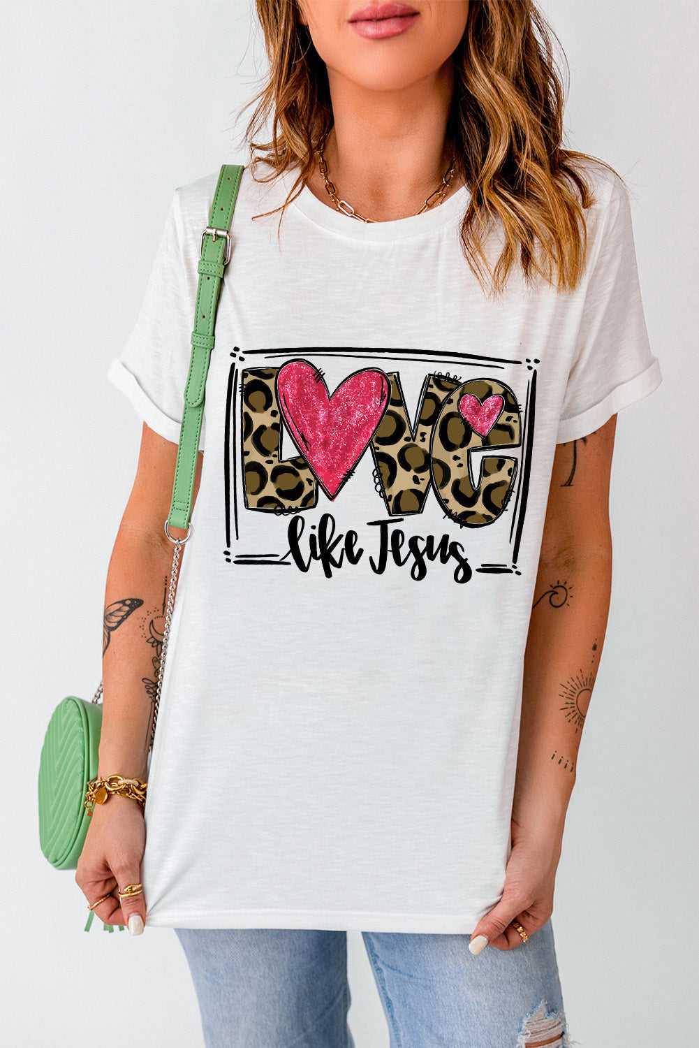 White Love Like Jesus Graphic