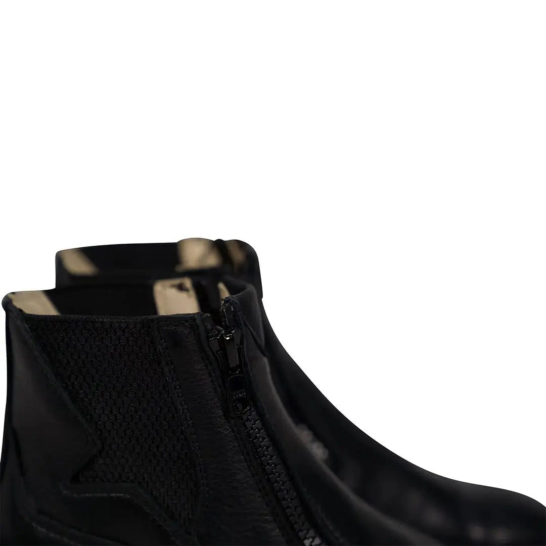 Zip Leather Riding Boots