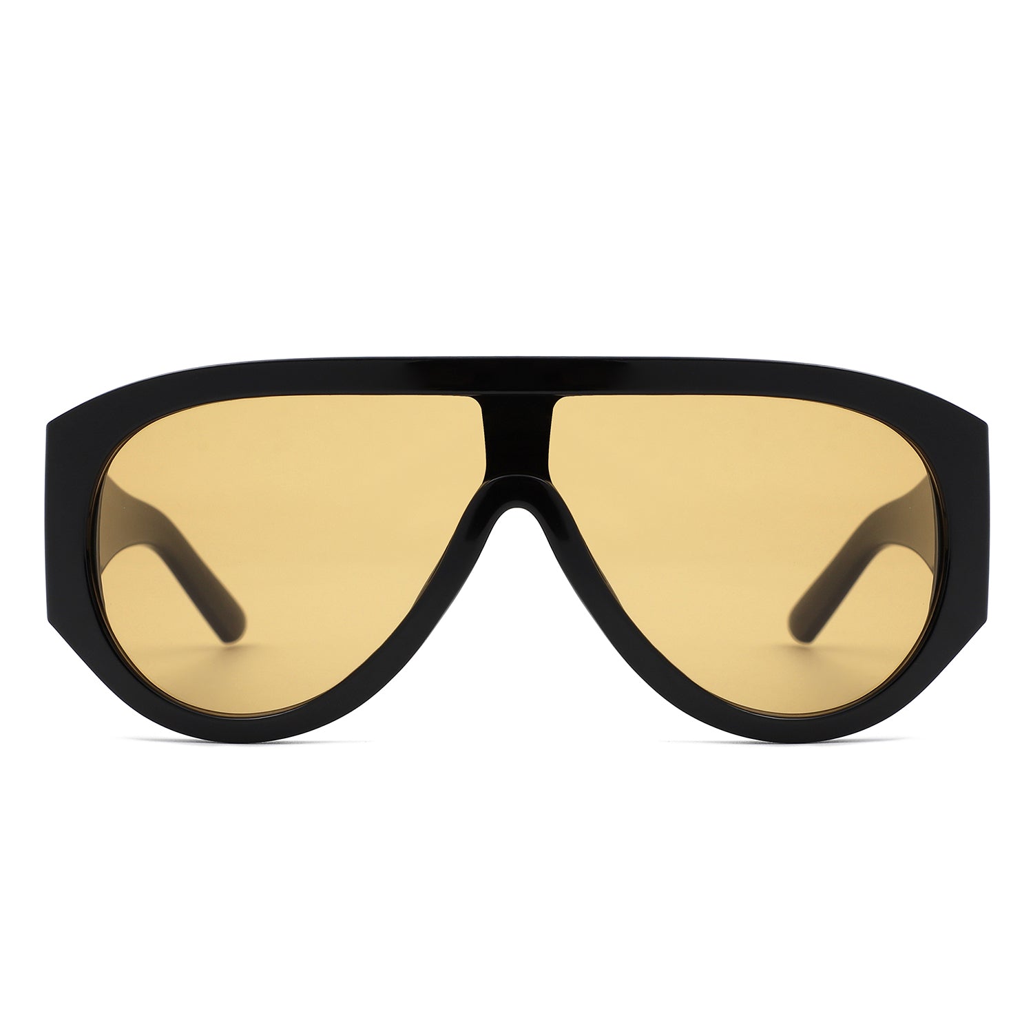 Retro Oversized Shield Wraparound Sunglasses