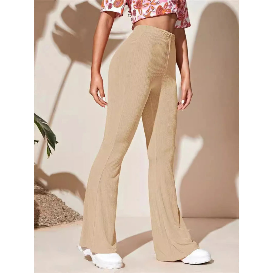 Full Size High Waist Flare Active Pants Plus Size