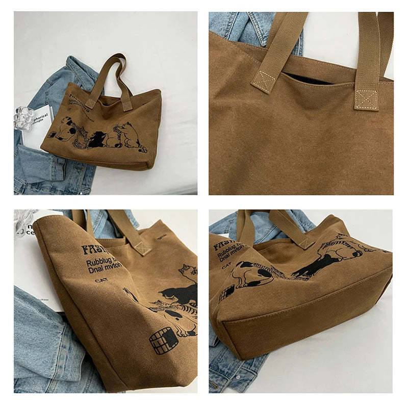 Soft Canvas Shoulder Bag