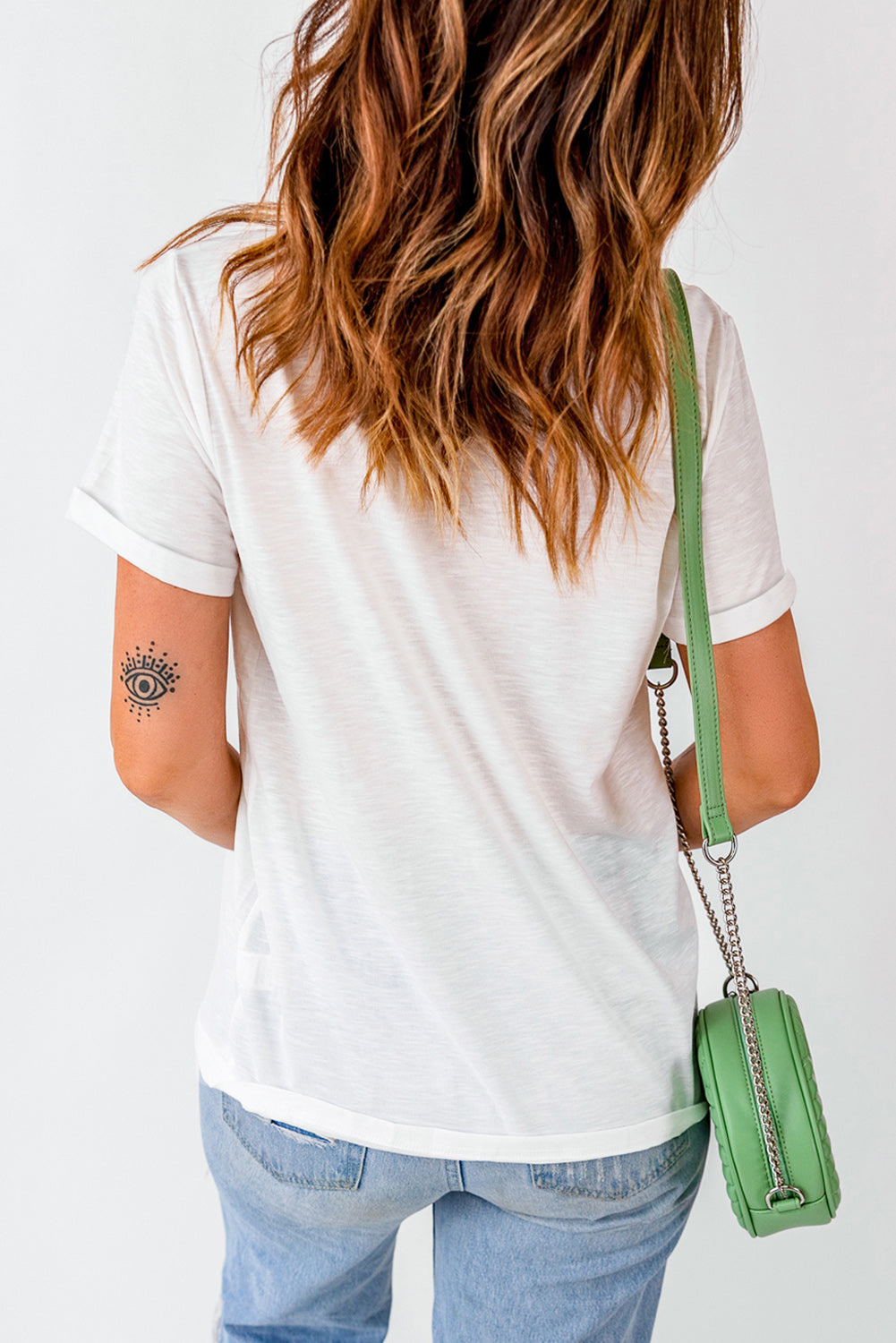 White Colorful Heart Shaped Print