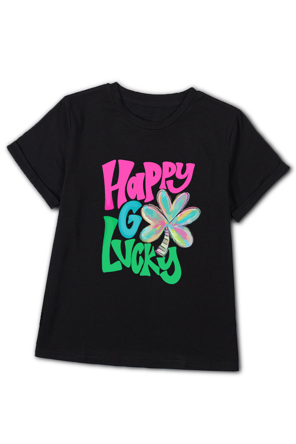 Black Happy Go Lucky Clover