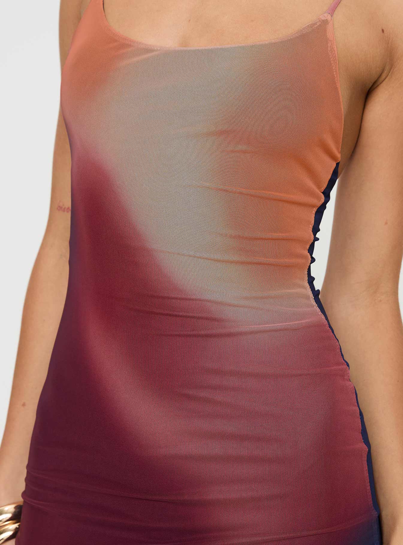 Elegant Halter Mesh Maxi Dress