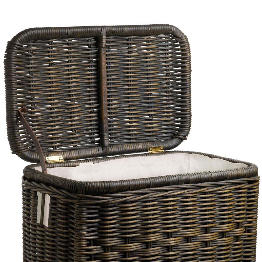 Fabric Liner For Narrow Rectangular Wicker Laundry Hamper