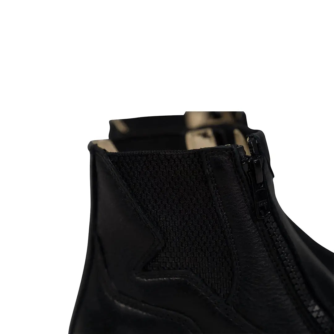Zip Leather Riding Boots
