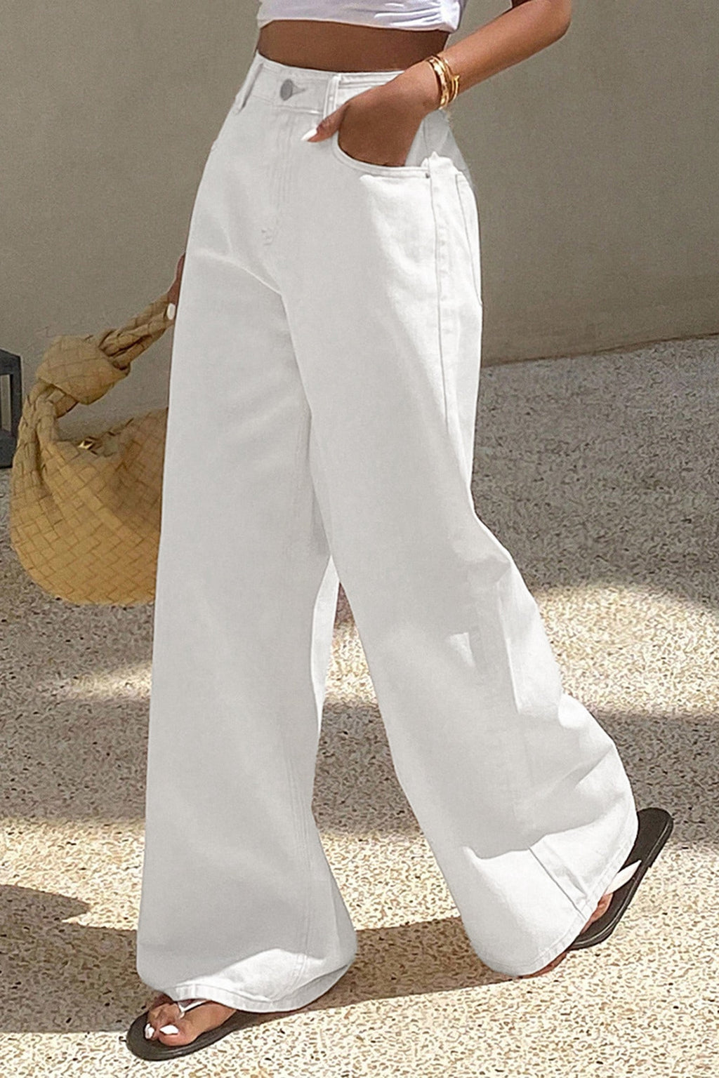 Loose Solid Jeans