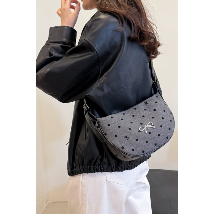 Polyester Printed Adjustable Strap Crossbody Bag