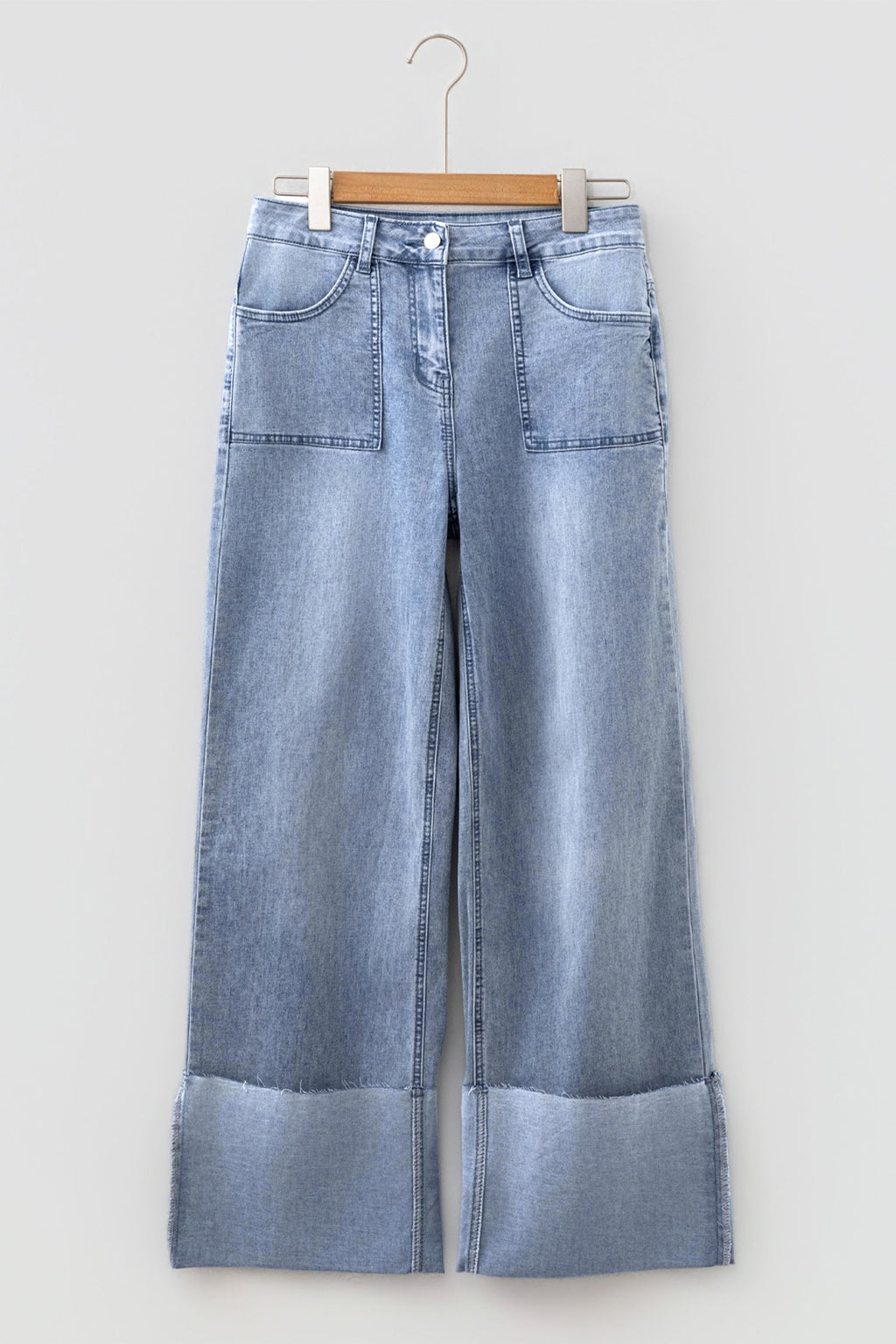 Loose Turn-up Cuffs Jeans