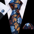Classic Floral Silk Necktie Set