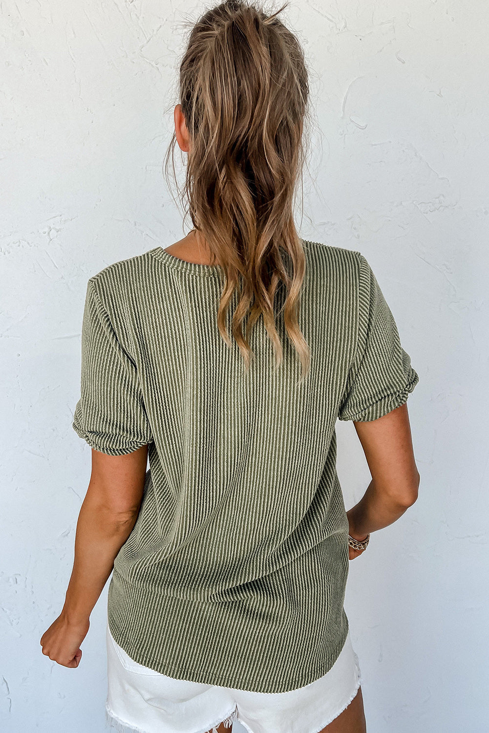 Laurel Green Twist Short Sleeve