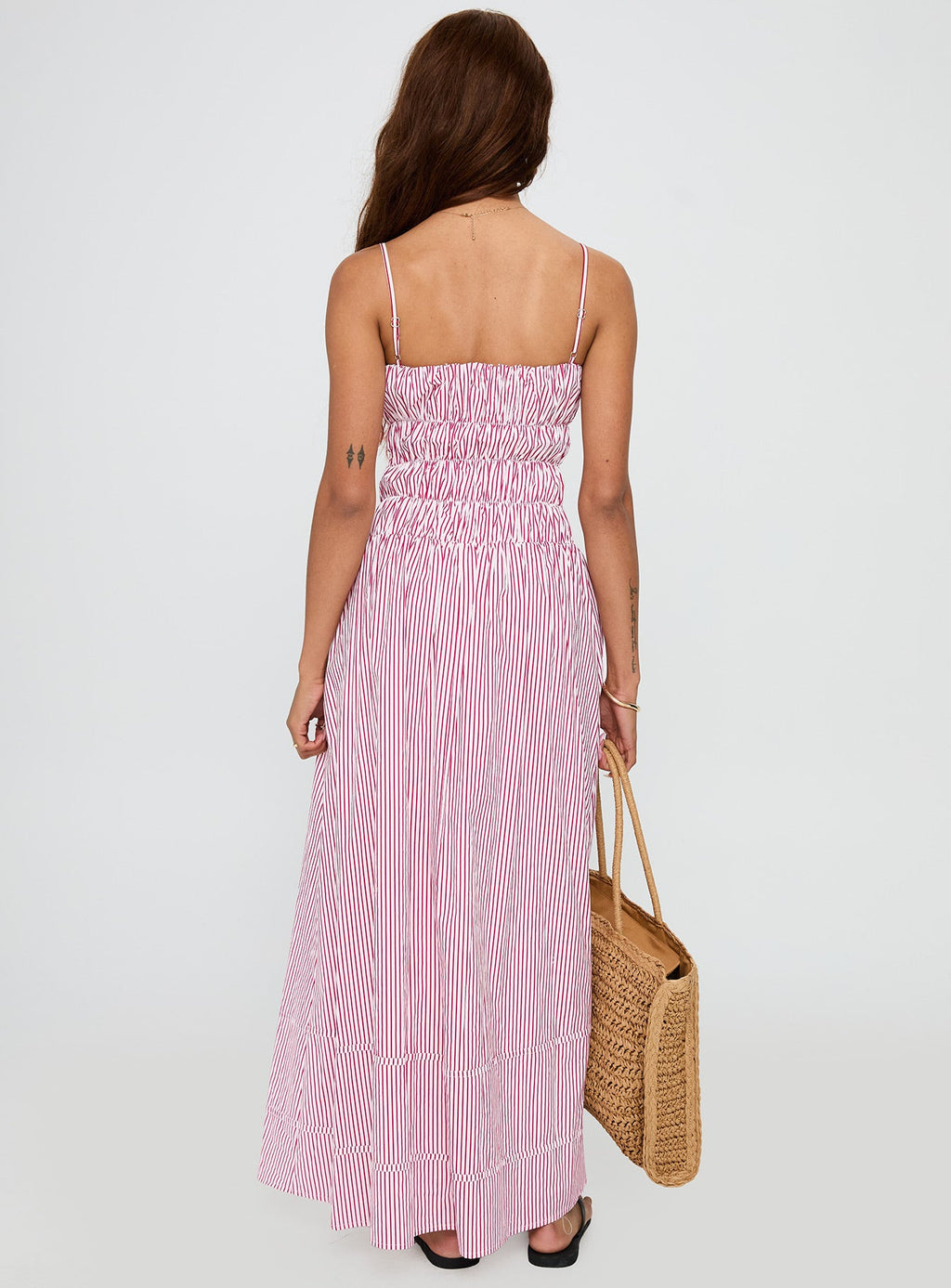 Relaxed Maxi Ruched Maxi Dress